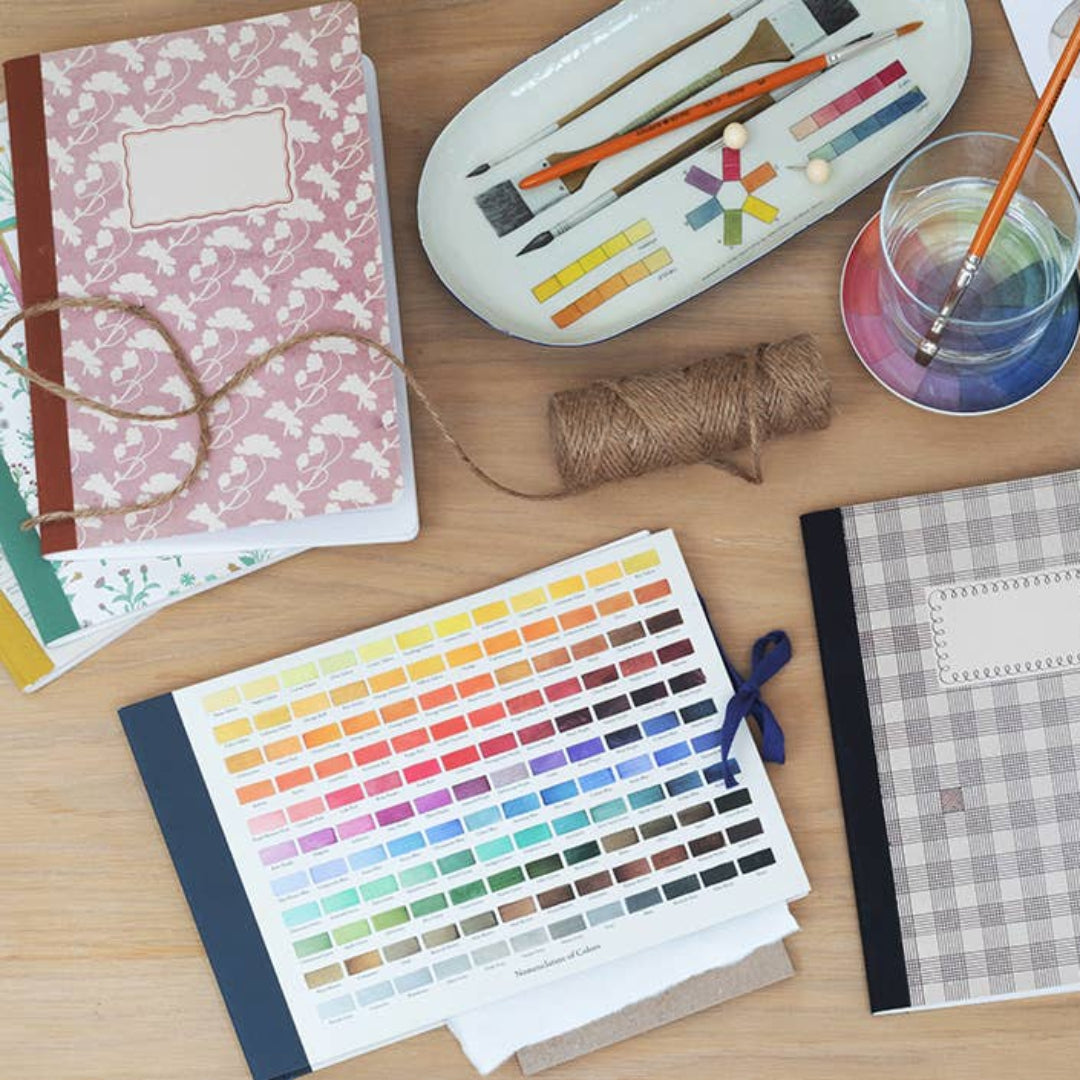 A5 Single Notebook - Philipp Otto Pink Flowers