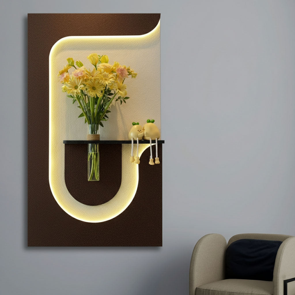 Luxury LED Wall Art Decor with Warm Backlight Design